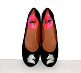 Horse/Cowboy Crystal Glitter Ballet Flats - Wicked Addiction