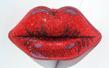 Pop Art Red Lips Crystal Clutch - Wicked Addiction