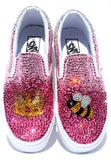 Pink Ombre "Queen Bee" Crystal Shoes - Wicked Addiction