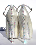 Feather "White Swan" Peep Toe Heels - Wicked Addiction