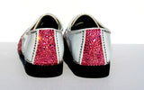 Men's Wing Tip Formal Shoe with Pink Swarovski Crystal - Wicked Addiction