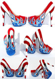 Patriotic American Flag Heels - Wicked Addiction