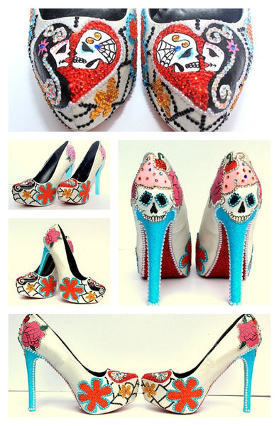 Sugar skull cheap high heels