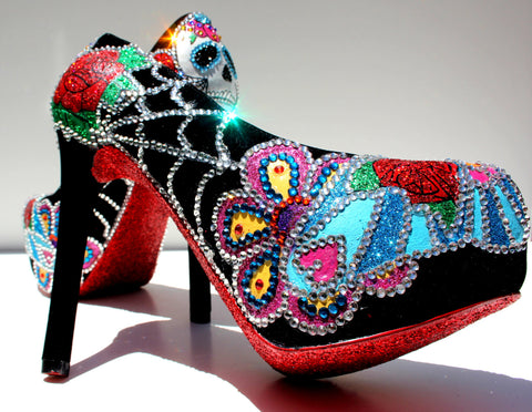 Day of the Dead Sugar Skull Heels