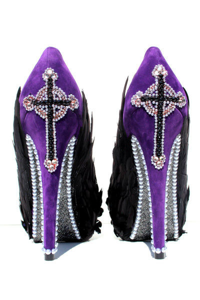 Black and purple heels cheap