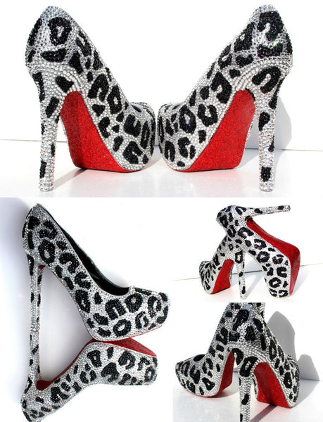 Zebra print heels with red online