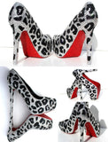 Crystal Leopard Heels with Matching Clutch - Wicked Addiction