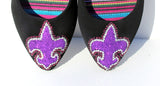 Fleur De Lis Swarovski Crystal Flats - Wicked Addiction