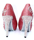 Personalized Bridal Heels with Swarovski Crystals & Glitter - Wicked Addiction