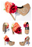 Complete Custom Floral Bridal Heel - Wicked Addiction
