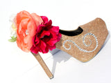 Complete Custom Floral Bridal Heel - Wicked Addiction