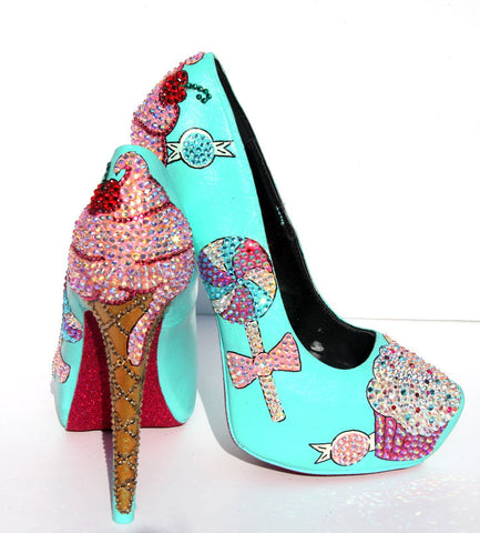 Ice Cream & Cupcake Crystal Heels