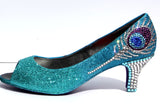 Crystal Peacock Feather Heels (3 Inch) - Wicked Addiction