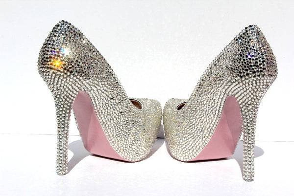 Custom Swarovski Crystal Heel Your Color Choice Wicked Addiction