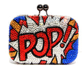 Comic Book Crystal Fashion Clutch - Wicked Addiction