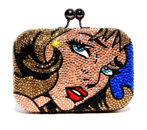 Comic Book Crystal Fashion Clutch