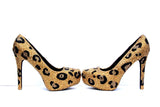 Gold & Black Leopard Crystal Heels - Wicked Addiction