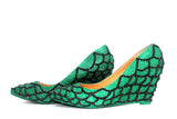 Mythical Green Scale Wedges - Wicked Addiction