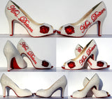 Pearl & Red Swarovski Crystal Heel - Wicked Addiction