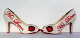 Pearl & Red Swarovski Crystal Heel - Wicked Addiction