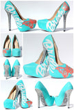 Butterfly Bridal Swarovski Crystal Heels with Pearls - Wicked Addiction