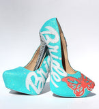 Butterfly Bridal Swarovski Crystal Heels with Pearls - Wicked Addiction