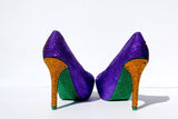 Mardi Gras Swarovski Crystal Peacock Heel - Wicked Addiction