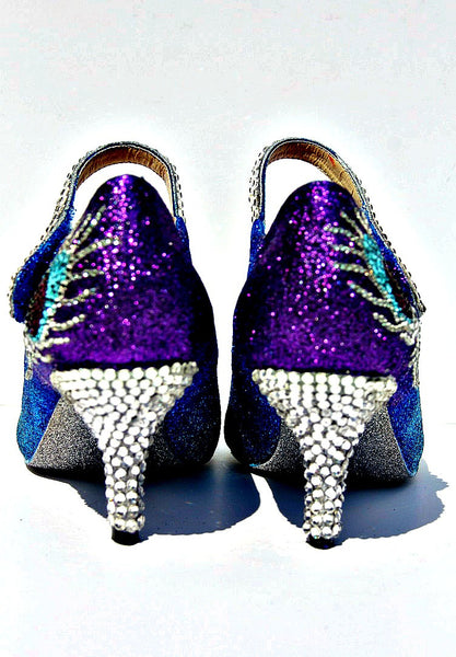 Peacock Feather Crystal Bridal Mary Jane – Wicked Addiction