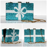 Swarovski Crystal Clutch in Tiffany Aqua Blue - Wicked Addiction