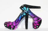 Swarovski Crystal Butterfly Heels - Wicked Addiction