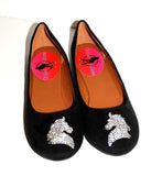 Horse/Cowboy Crystal Glitter Ballet Flats - Wicked Addiction
