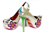 Till Death Do Us Part Sailor Tattoo Crystal Heels - Wicked Addiction