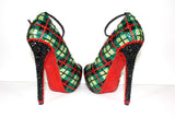 Crystal Plaid Heel: Scotland-Inspired Pumps - Wicked Addiction