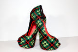 Crystal Plaid Heel: Scotland-Inspired Pumps - Wicked Addiction