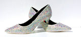 Crystal AB Kitten Heels: Low Heel Wedding Shoes - Wicked Addiction