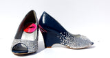 Crystal Wedges with Flamingos - Wicked Addiction