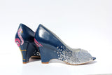 Crystal Wedges with Flamingos - Wicked Addiction