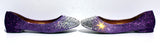 Crystal Ballet Flats: Glitter Ombre Purple - Wicked Addiction