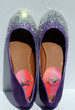 Crystal Ballet Flats: Glitter Ombre Purple - Wicked Addiction