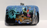 Crystal New York Purse: Clutch with Famous NY Icons - Wicked Addiction