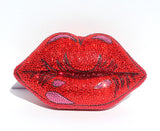 Pop Art Red Lips Crystal Clutch - Wicked Addiction