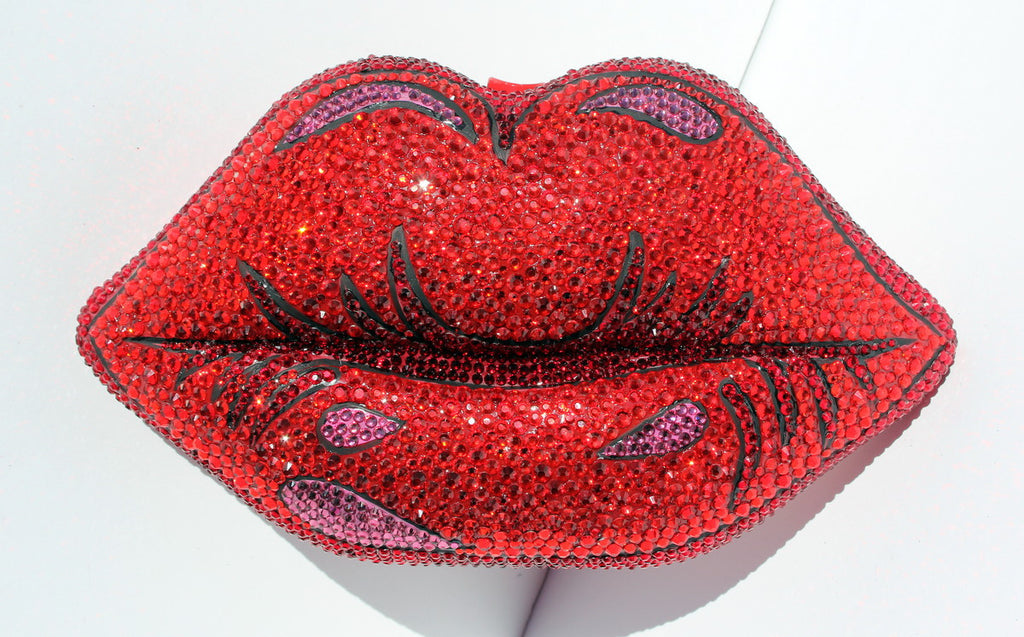 Pop Art Red Lips Crystal Clutch – Wicked Addiction