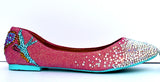 Swallow and Heart Crystal Ballet Flats - Wicked Addiction