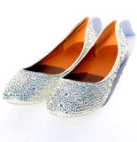 Sparkling Crystal Bridal Ballet Flats - Wicked Addiction