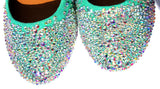 Mint Crystal Ballet Bridal Flats - Wicked Addiction