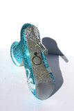 Tiffany Blue Wedding Shoes with pearl bows and crystal heels - Wicked Addiction