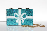 Swarovski Crystal Clutch in Tiffany Aqua Blue - Wicked Addiction