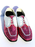Men's Wing Tip Formal Shoe with Pink Swarovski Crystal - Wicked Addiction