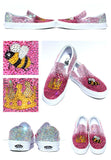Pink Ombre "Queen Bee" Crystal Shoes - Wicked Addiction