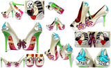 Till Death Do Us Part Sailor Tattoo Crystal Heels - Wicked Addiction